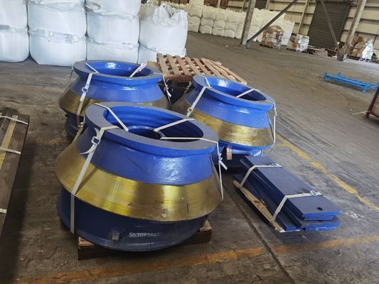 Εφαρμόστε στο HP300 HP400 Κωνικό Crusher Bowl Liner και Mantle Wear Τμήματα Χύτευση επεξεργασμένο