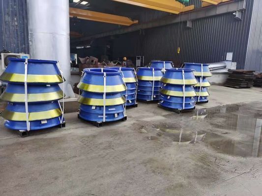 GP300S Quarry Cone Crusher Wear Parts Bowl Liner and Concave Δικαιούμενο OEM για την εξόρυξη μεταλλεύματος